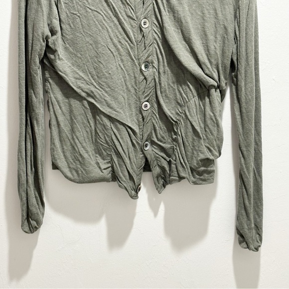 V::ROOM Women’s Green Button Front Lined Cardigan V-Neck Made In Japan Size S - Picture 4 of 8